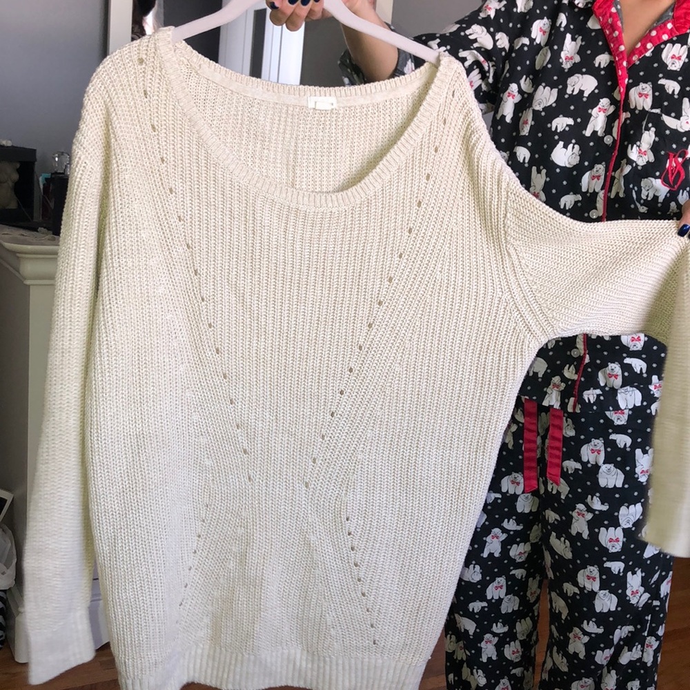 Oversized cream sweater